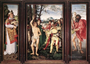 Hans Baldung Painting - St Sebastian Altarpiece Renaissance nude painter Hans Baldung